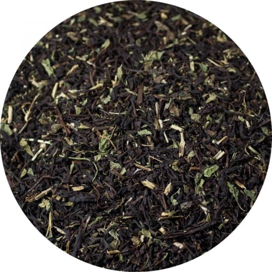 Черный чай с мятой и мелиссой