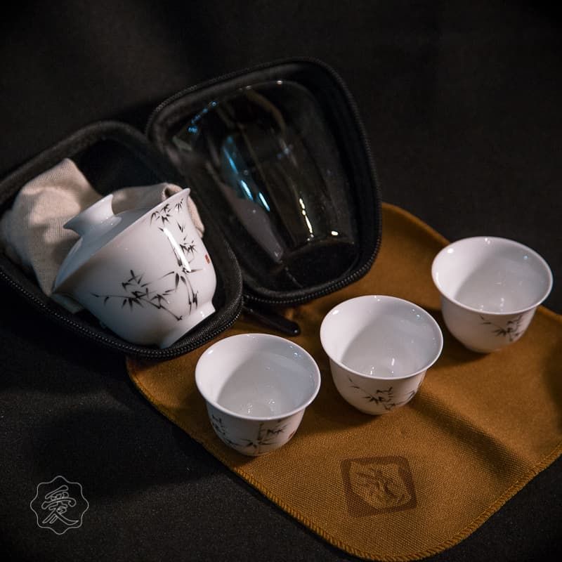 Чайный Набор Бамбук, "Походный" в чехле, 5 предметов