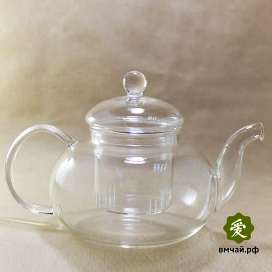 Чайник из стекла 900 мл "Смородина" с колбой