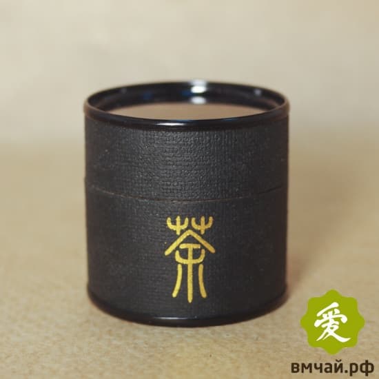 Банка картонная с иероглифом "Чай" 25 гр. Черная 