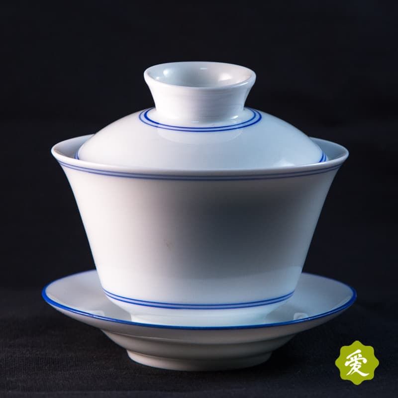 Гайвань "Синий обод" с блюдцем, 120 мл