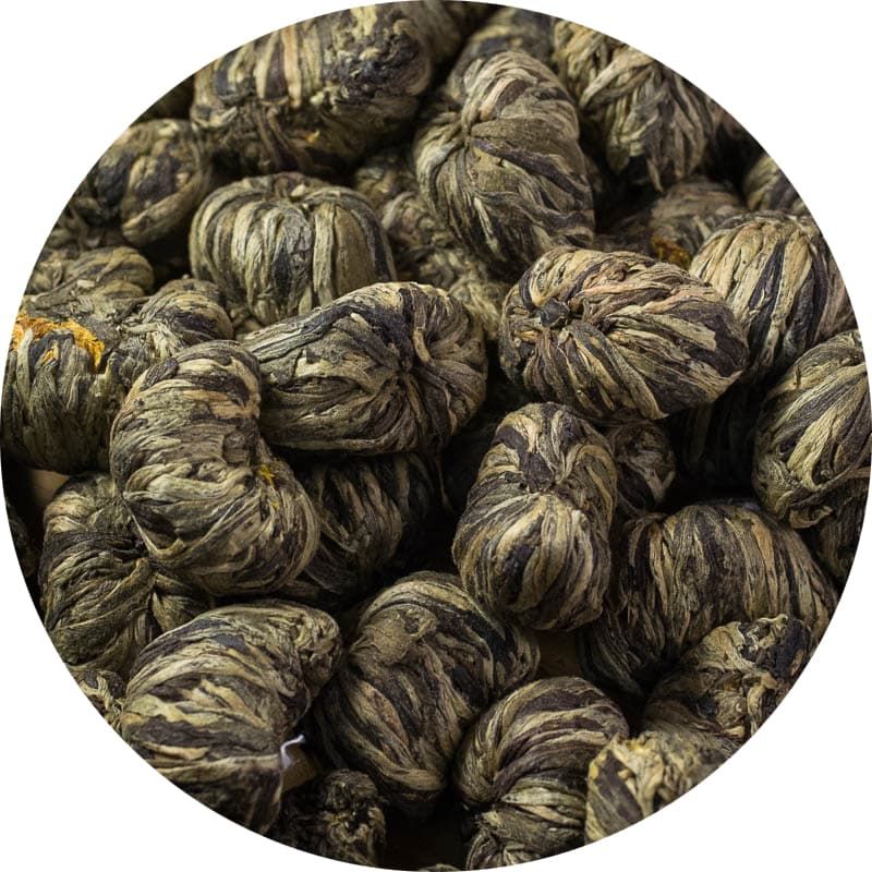 Связанный чай Корзина Будды с ароматом апельсина и персика