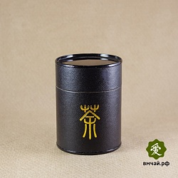 Банка картонная с иероглифом "Чай" 50 грамм Черная  - 2