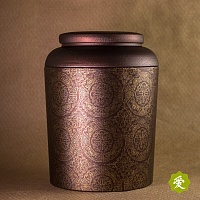 Банка жестяная - Золотой узор, 300 гр.