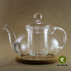 Чайник стеклянный "Орхидея" с заварочной колбой 800 мл - 2