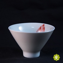 Пиала  конус "Рыбки и лотос" 30 мл. - 4