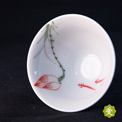 Пиала  конус "Рыбки и лотос" 30 мл. - 2