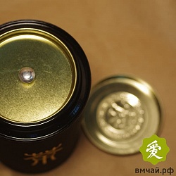 Банка картонная с иероглифом "Чай" 250 грамм Черная - 2