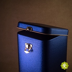 Банка для чая, с замочком жестянная, 200 гр., синяя - 2