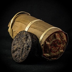 Мей Хуа Бин Ча - Шайба Шу Пуэра в бамбуке, 100 гр - 2