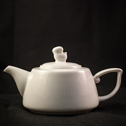 Чайник белый костяной фарфор 220 мл. - 2