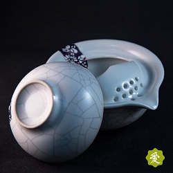 Чайник с чашкой - Бай Хэ (гайвань) - 3