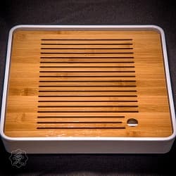 Чабань квадратная 27*27 см, пластик, бамбук - 2