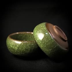 Пиала "Колотый лед" зеленая 50 мл.  - 3