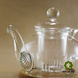 Чайник стеклянный "Орхидея" с заварочной колбой 800 мл - 3