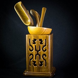 Инструменты для чайной церемонии (светлый бамбук) - 2