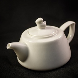 Чайник белый костяной фарфор 220 мл. - 3