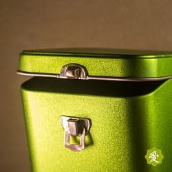 Банка для чая, с замочком жестянная, 200 гр., салатовая  - 2