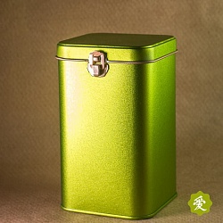 Банка для чая, с замочком жестянная, 200 гр., салатовая  - 3