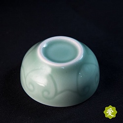 Пиала с сердечком, зеленая, 35 мл. - 3