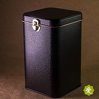 Банка для чая, с замочком жестянная, 200 гр., черная 
