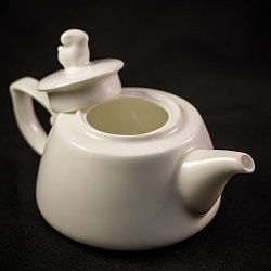 Чайник белый костяной фарфор 220 мл. - 4