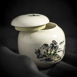 Чайница Пейзаж 220 мл. (Фарфор) - 4