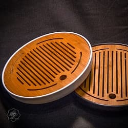 Чабань Круглая 25 см, бамбук, пластик - 4